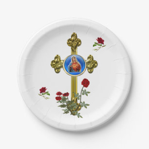 Mother Mary Paper Plates