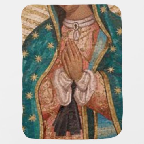 Mother Mary Portrait Baby Blanket