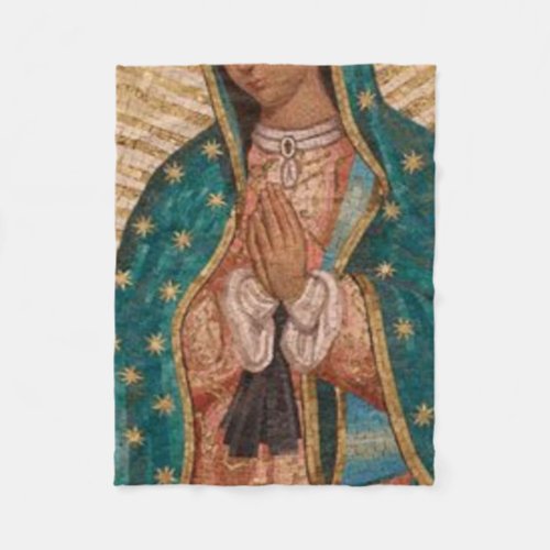 Mother Mary Portrait Fleece Blanket