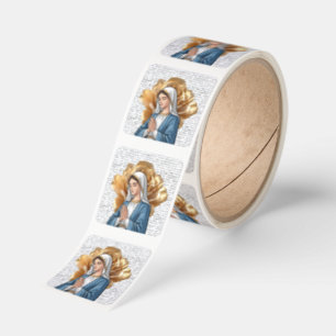 Mother Mary Religious Catholic Christian Baptism  Square Sticker