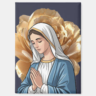 Mother Mary Religious Catholic Christian Faith Magnet