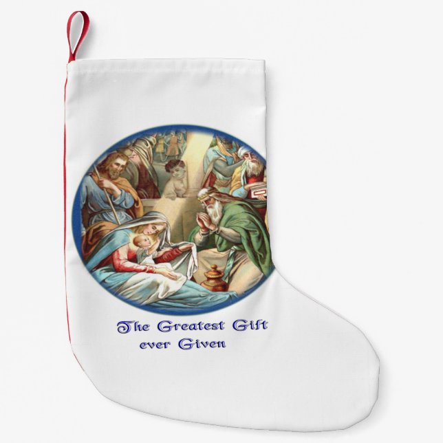Mother Mary Small Christmas Stocking (Front)