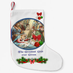 Mother Mary Small Christmas Stocking