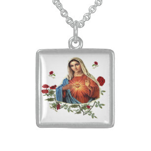 Mother Mary Sterling Silver Necklace