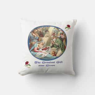 Mother Mary Throw Pillow