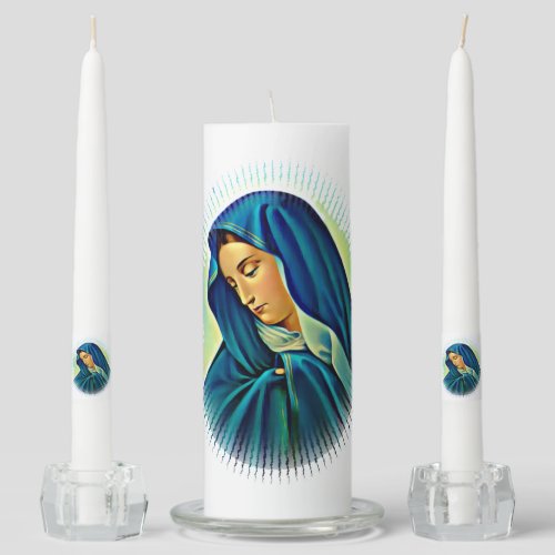 Mother Mary Unity Candle Set