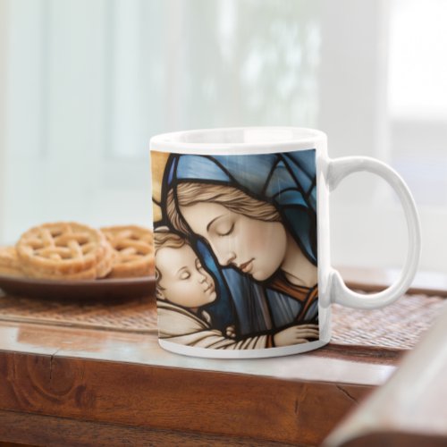 Mother Mary with Baby Jesus version 13 Coffee Mug