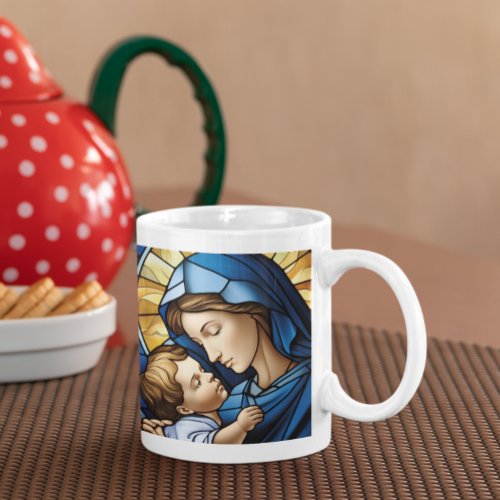 Mother Mary with Baby Jesus version 15 Coffee Mug