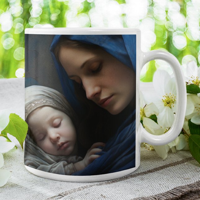 Mother Mary with Baby Jesus version 5 Coffee Mug (Mother Mary Holding Baby Jesus version 5 Coffee Mug)