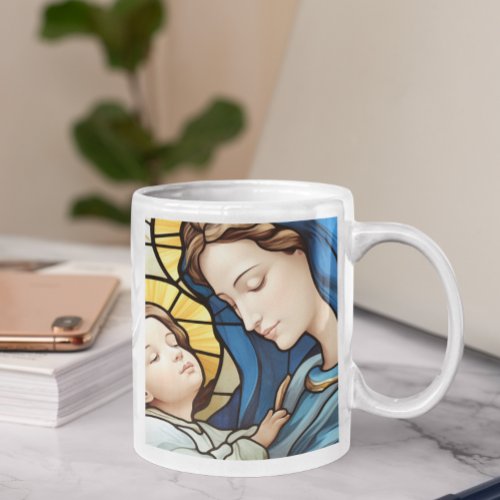Mother Mary with Baby Jesus version 9 Coffee Mug