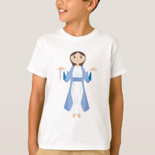 Mother Mary with Rosary T-Shirt