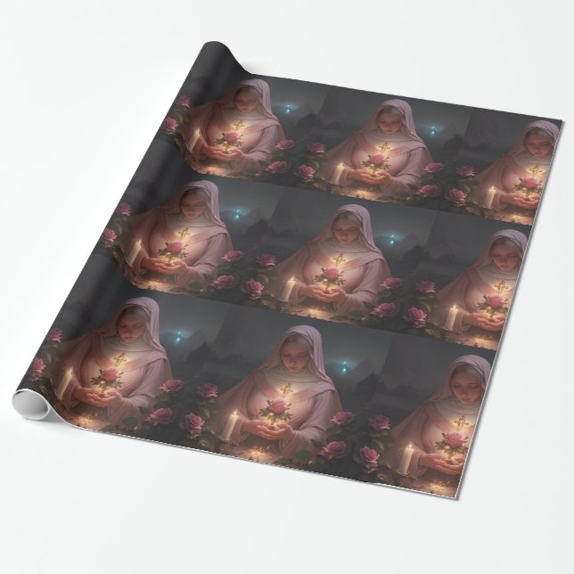 Mother Mary wrapping paper (Unrolled)
