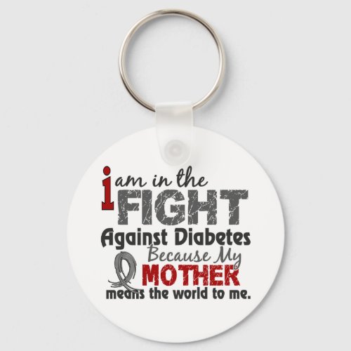 Mother Means World To Me Diabetes Keychain
