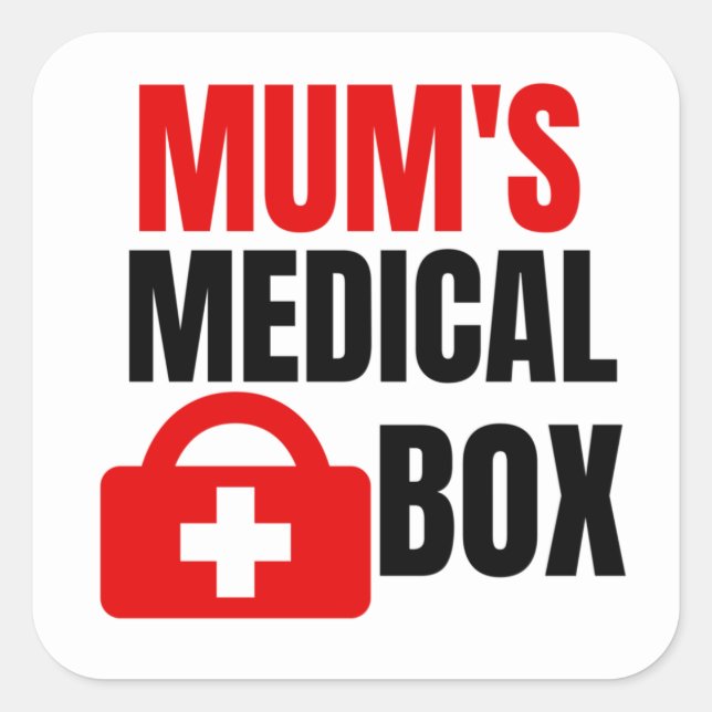 Mother medical kit   square sticker (Front)