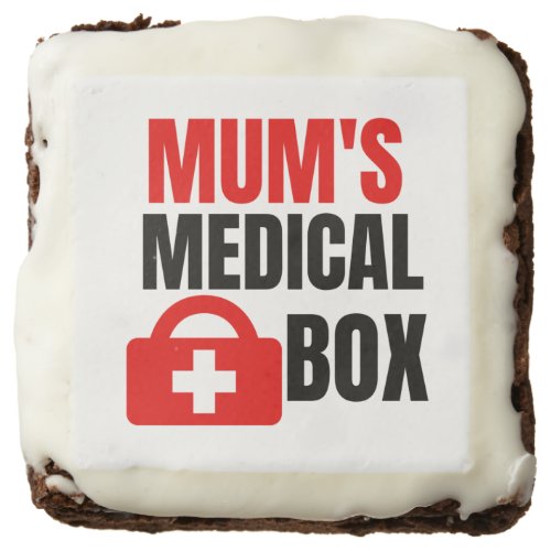 Mother medical kit   square sticker brownie