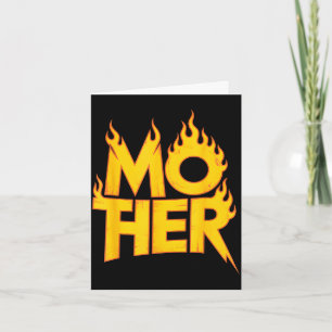 Mother metal saying funny flaming band Mother meta Card