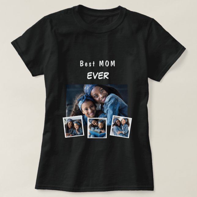 Mother mom family photo collage T-Shirt (Design Front)