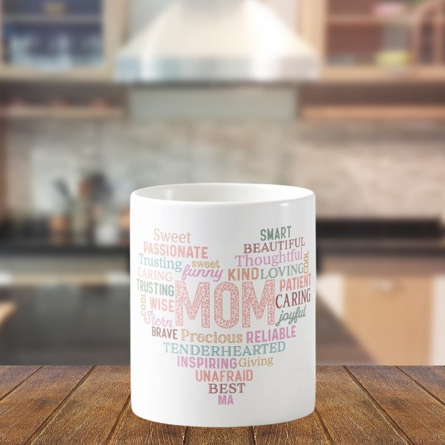 Mother mom heart word art coffee mug (Creator Uploaded)