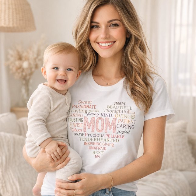 Mother mom heart word art T-Shirt (Creator Uploaded)
