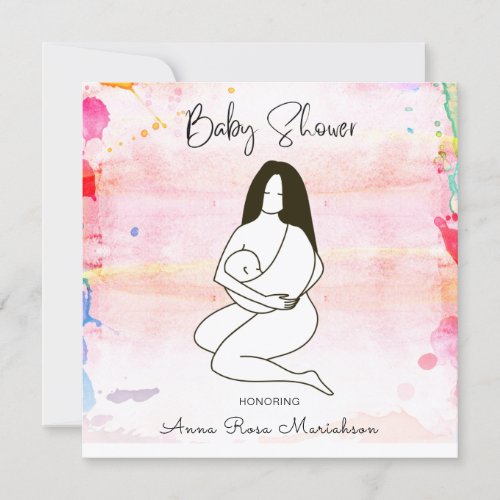 *~* Mother Mom Holding Baby Invitation