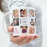 Mother mom photo collage white black coffee mug<br><div class="desc">A gift for your mother,  celebrating her life with a collage of 14 photos.  Black text: Best Mom Ever. Personalize and use your own photos of her,  children,  husband,  pets,  friends. Elegant white background. Perfect as a Mother's Day gift,  for birthdays and Christmas.</div>