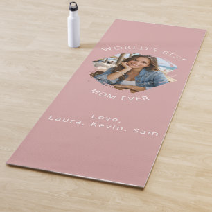 Mother Mom photo pink dusty rose Yoga Mat