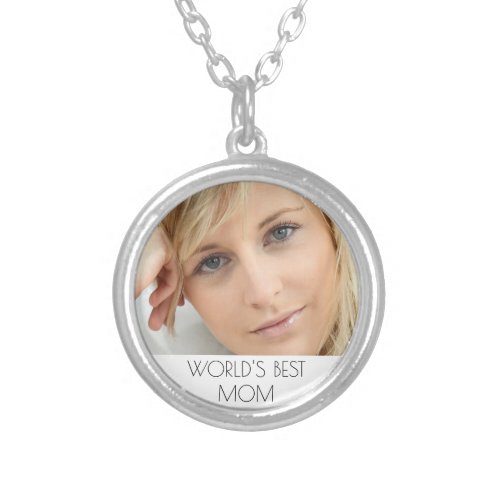 Mother Mom Photo Silver Plated Necklace