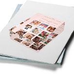 Mother mom rose gold photo family collage paperweight<br><div class="desc">Make your own unique family photo collage as a gift for your mom. Use four, 9 of your favorite photos of your mother, her kids, family, friends or pet! With the text: Best Mom EVER. Personalize and add your names. A blush pink background, rose gold colored text. Perfect as a...</div>