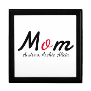 mother mommy mom kid names personalize custom  gift box