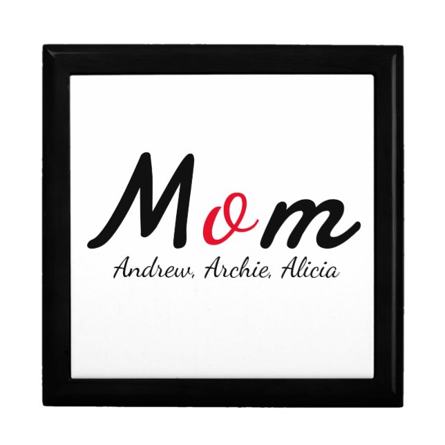 mother mommy mom kid names personalize custom  gift box (Front)