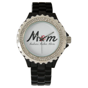 mother mommy mom kid names personalize custom watch