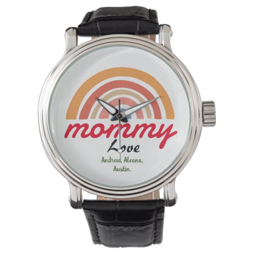 mother mommy mom kid names personalize custom  watch