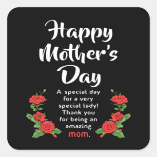 Mother Mothers Mother's Day Mom Mummy Funny Gift Square Sticker