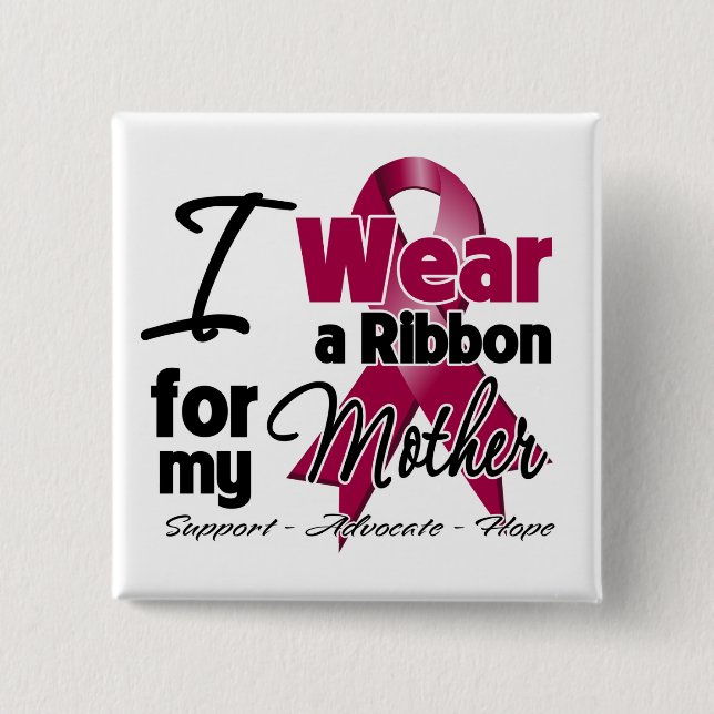 Mother - Multiple Myeloma Ribbon Button (Front)