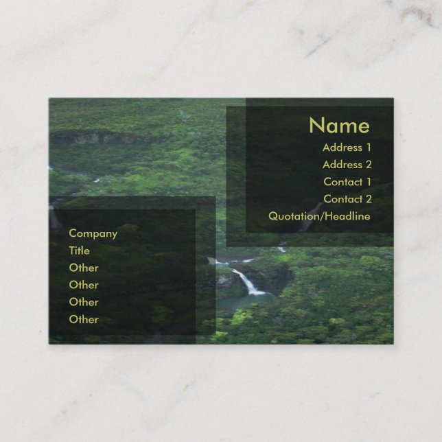 Mother Nature Business Card (Front)