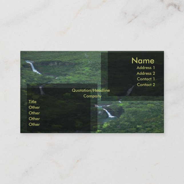 Mother Nature Business Card (Front)