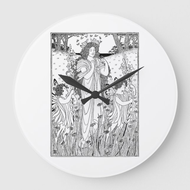 Mother Nature Summer Large Clock (Front)