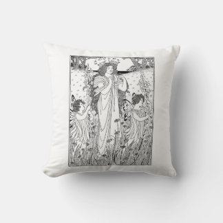 Mother Nature Summer Throw Pillow