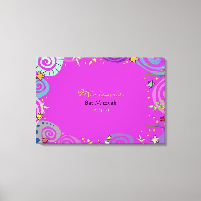 MOTHER NATURE SWIRL Bat Mitzvah Sign In Board (Front)