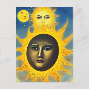 Mother Natures New Sun Original Celestial art Postcard