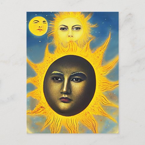 Mother Natures New Sun Original Celestial art  Postcard