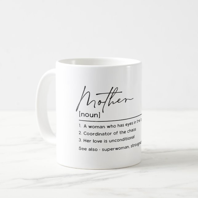 Mother Noun Funny Mother's Day Gift Coffee Mug (Front Left)