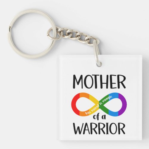 Mother of a Warrior Autism Awareness Acceptance Keychain