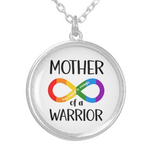 Mother of a Warrior Autism Awareness Acceptance Silver Plated Necklace
