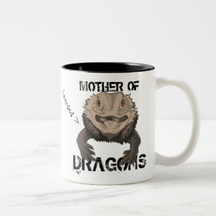 Mother of (Bearded) Dragons Two-Tone Coffee Mug