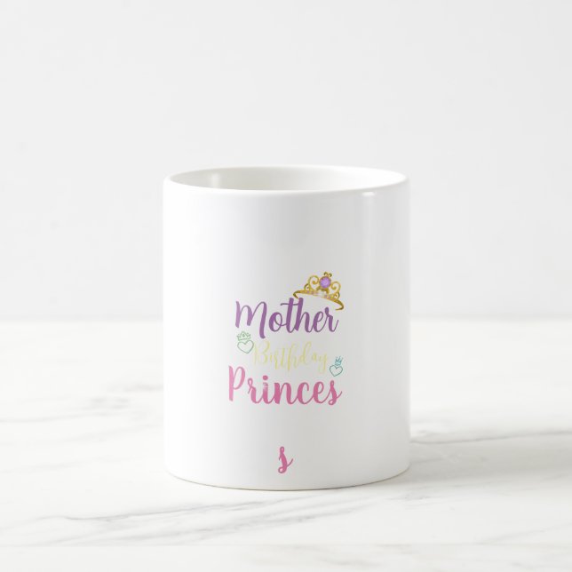 Mother of Birthday Princess Tiara Customized Color Coffee Mug (Center)