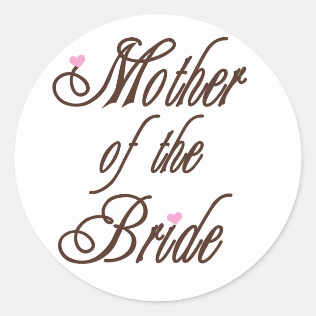 Mother of Bride Classy Browns Classic Round Sticker (Front)