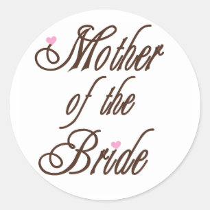 Mother of Bride Classy Browns Classic Round Sticker
