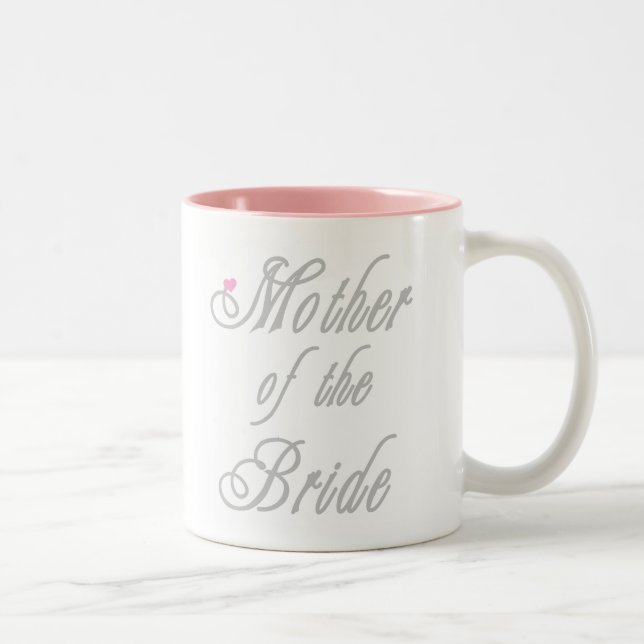 Mother of Bride Classy  Grays Two-Tone Coffee Mug (Right)