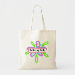 mother of bride colorful wedding tote bag